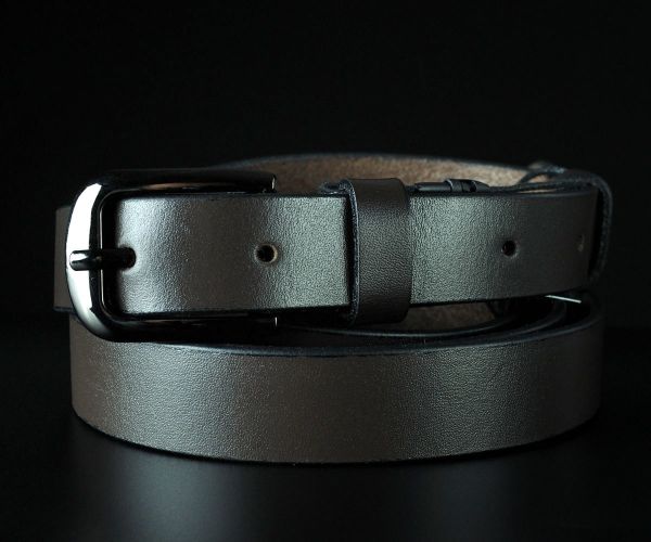 Класичний жіночий пасок Sfip гладкий, коричневий (2 см)