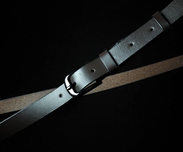 Класичний жіночий пасок Sfip гладкий, коричневий (2 см)