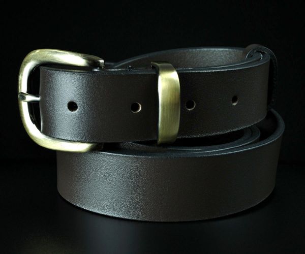 Жіночий шкіряний пасок Sfip, коричневий гладкий (3 см)