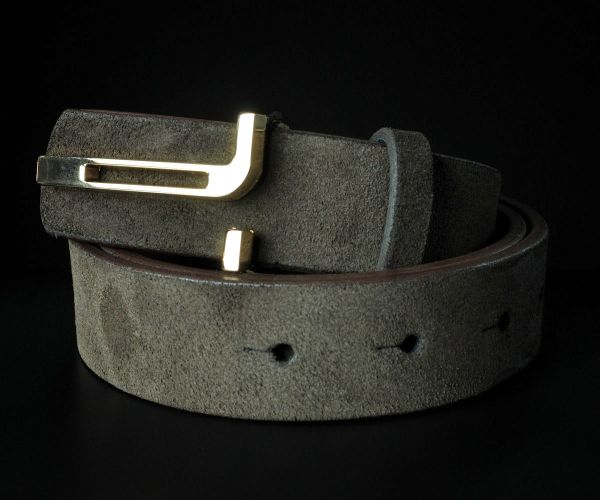 Жіночий пасок Kremen із натуральної замші коричневого кольору (3 см)