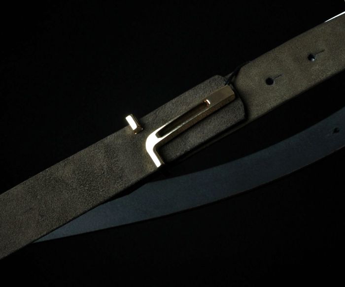 Жіночий пасок Kremen із натуральної замші коричневого кольору (3 см)